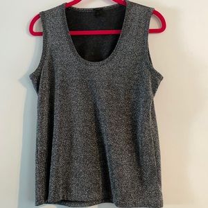 Silver black glitter J.Crew tank top